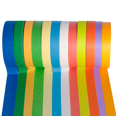 Προσαρμόσιμο χρώμα Καλλιτέχνης masking ταινία ρολό για εύκολη αφαίρεση χρωματιστό crepe χαρτί