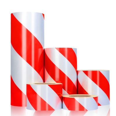 Ανιχνεύσιμο κόκκινο πράσινο λευκό κίτρινο μαύρο φόντο από αντανακλαστικό PVC Προειδοποίηση κινδύνου Προειδοποιητική ταινία ασφαλείας