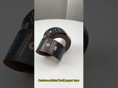 Περιβαλλοντικά φιλική μονόπλευρη αυτοκόλλητη αυτοκόλλητη ταινία Kraft με εξατομικευμένη εκτύπωση λογότυπου